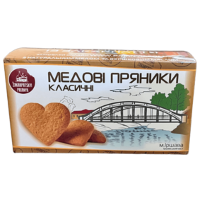 Імбирні пряники класичні з натуральним медом, 180г
